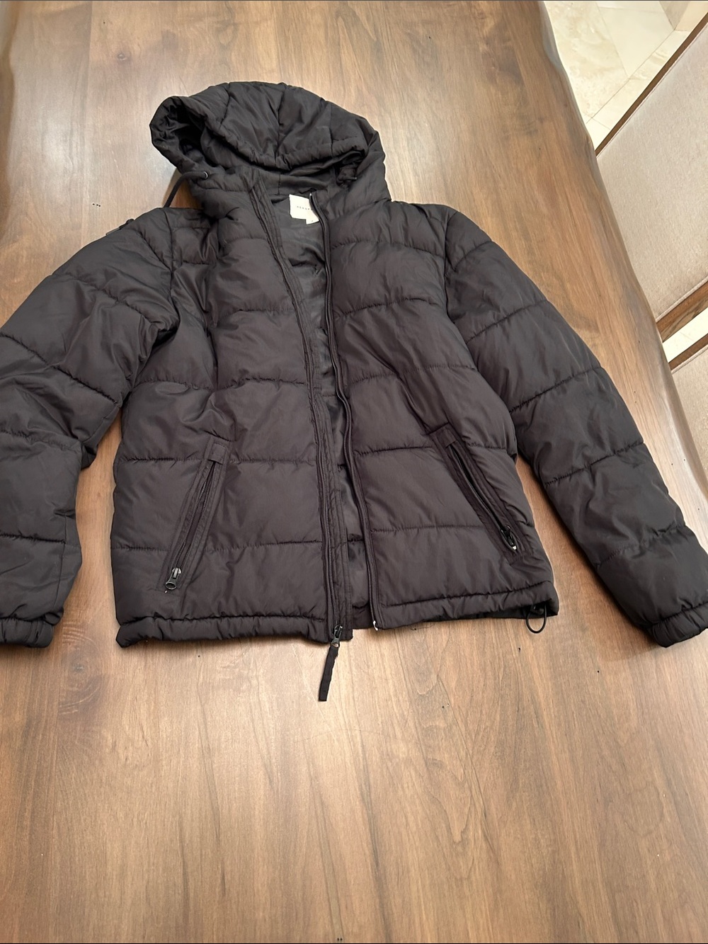 Aeropostale Kids Black Hooded Puffer Coat